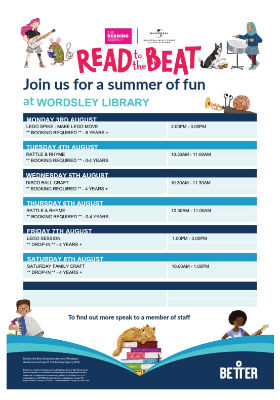 Wordsley Library - Summer Reading Challenge 3-8 August 2026